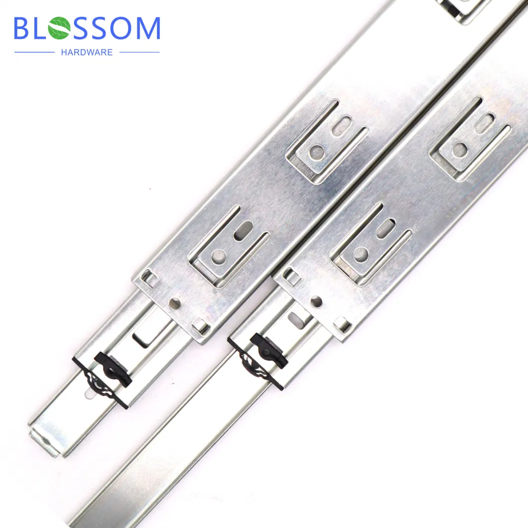 Three Buffer Slide Track Telescopic Hydraulic Push Open Soft Close Drawer Slides