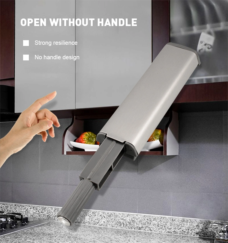 No Handle Design Soft Close Damper Gray Color Push to Open System Damper Buffer for Cabinet