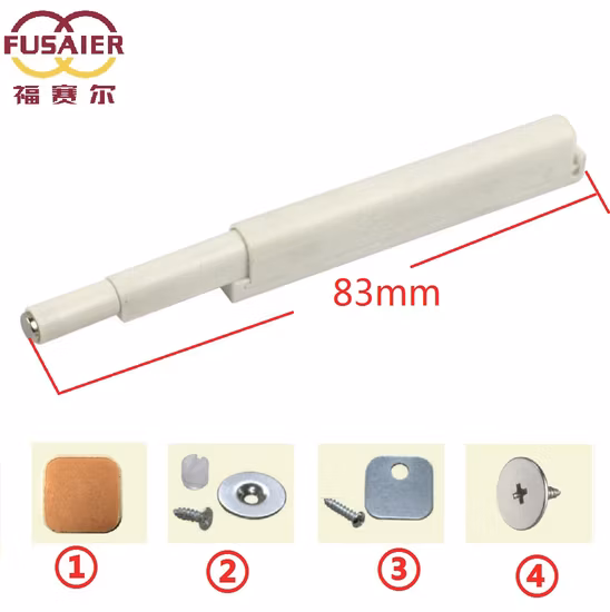 Magnetic Plastic Head Buffer and Push-to-Open System for Cabinets and Wardrobes